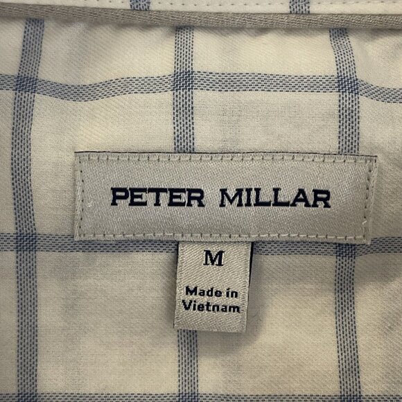 Peter Millar Long Fetlock Autumn Soft Cot ,Button‎ Sport Woven Shirt Men M White - Picture 4 of 14